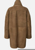 Rabens Saloner Ejsa shearling coat jacket dark brown natural combi